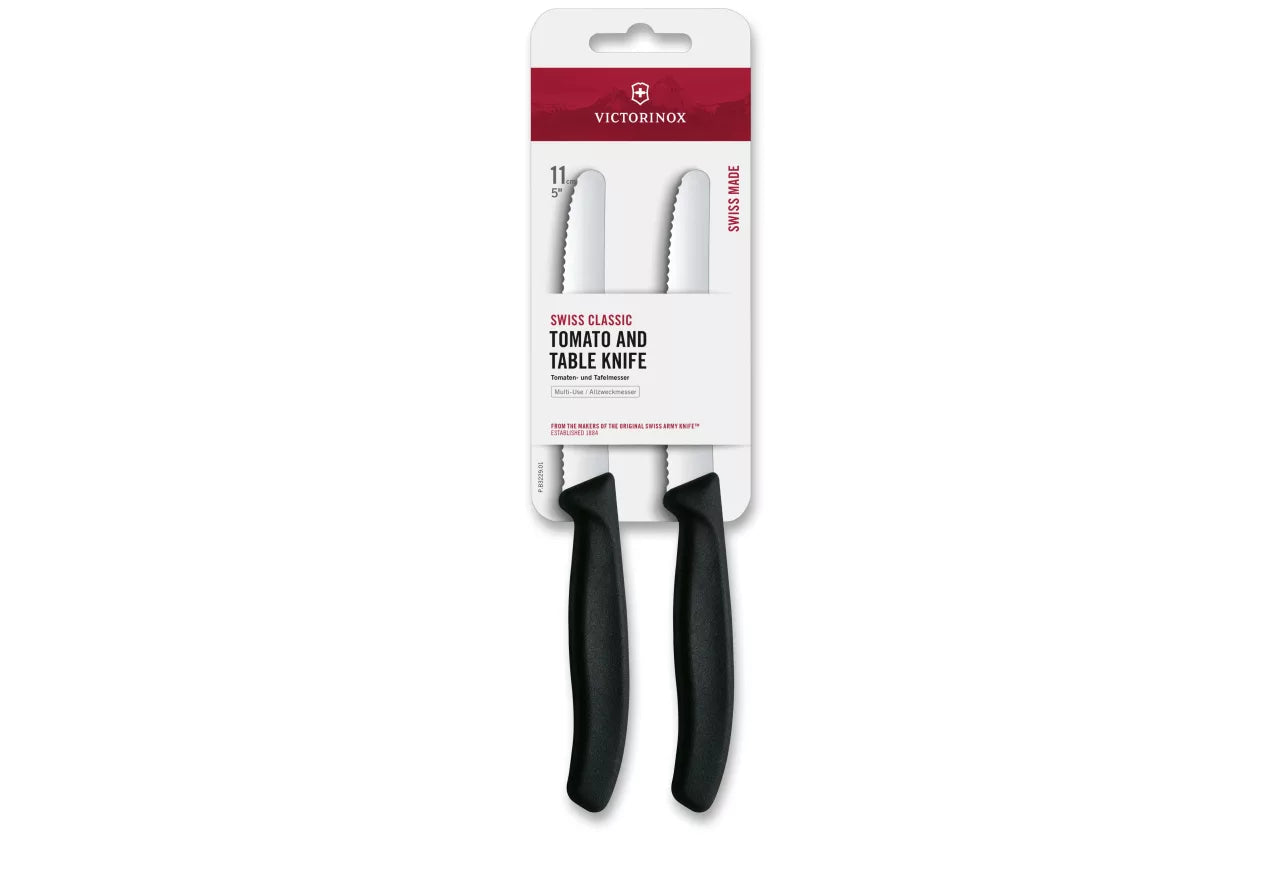 Swiss Classic Breakfast Knife Set, 2 Pieces – Black