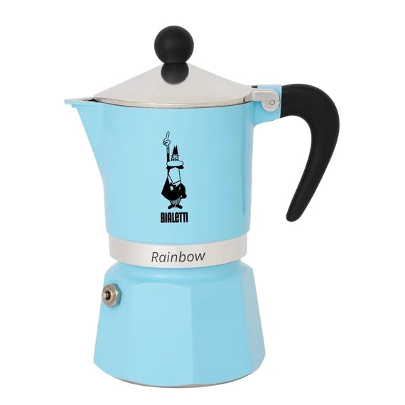 Rainbow Coffee Maker, 3 Cup – Light Blue (Azzurra)