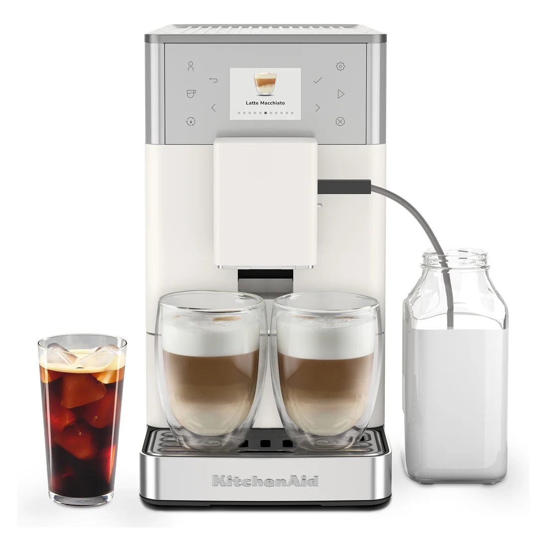 Fully Automatic Espresso Machine KF3 with Iced Coffee – Porcelain White
