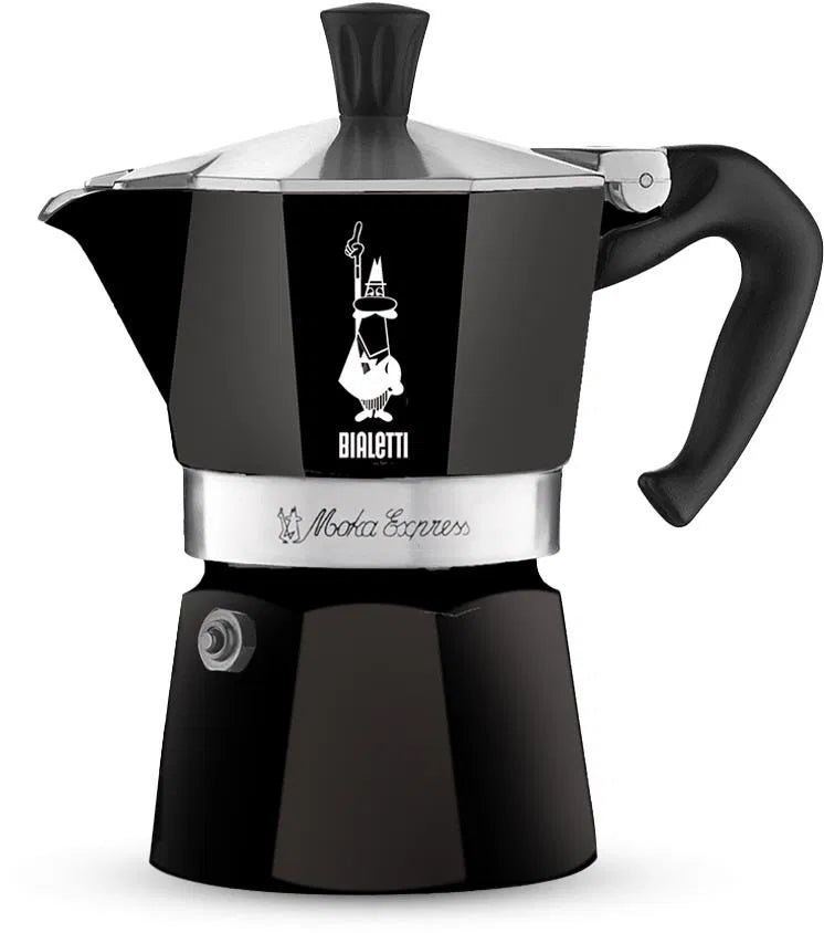 Moka Express Coffee Maker, 3 Cup – Black