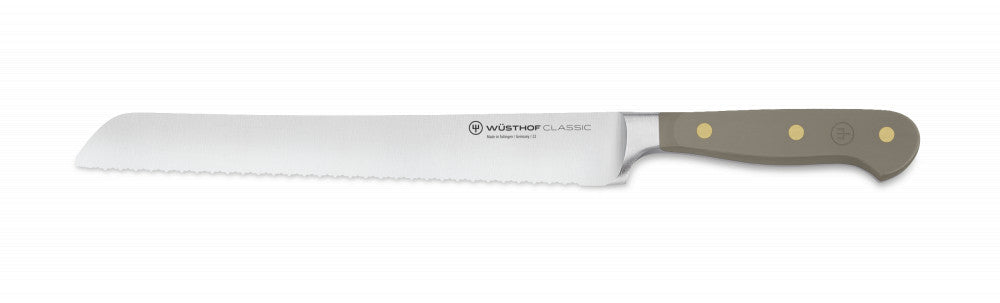 Classic Colour Bread Knife 23 cm Double Serrated – Velvet Oyster