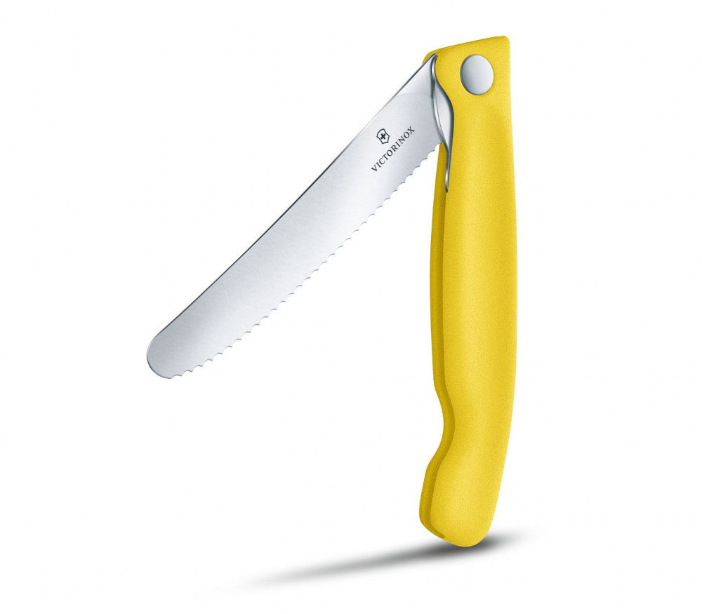 Swiss Classic Folding Knife Serrated – Yellow