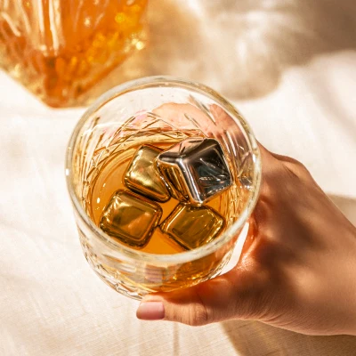 Whiskey Stones, Set of 4 – Stainless Steel