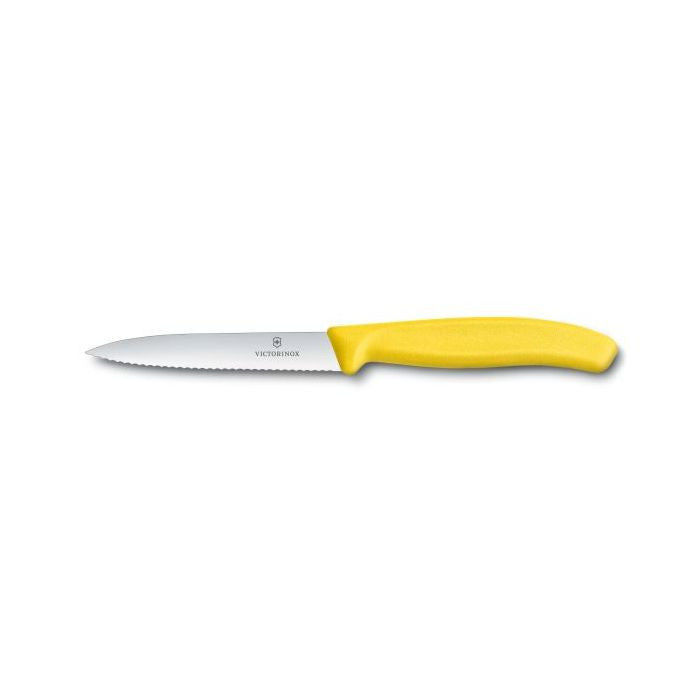 Swiss Classic Serrated Paring Knife, 10 cm – Yellow