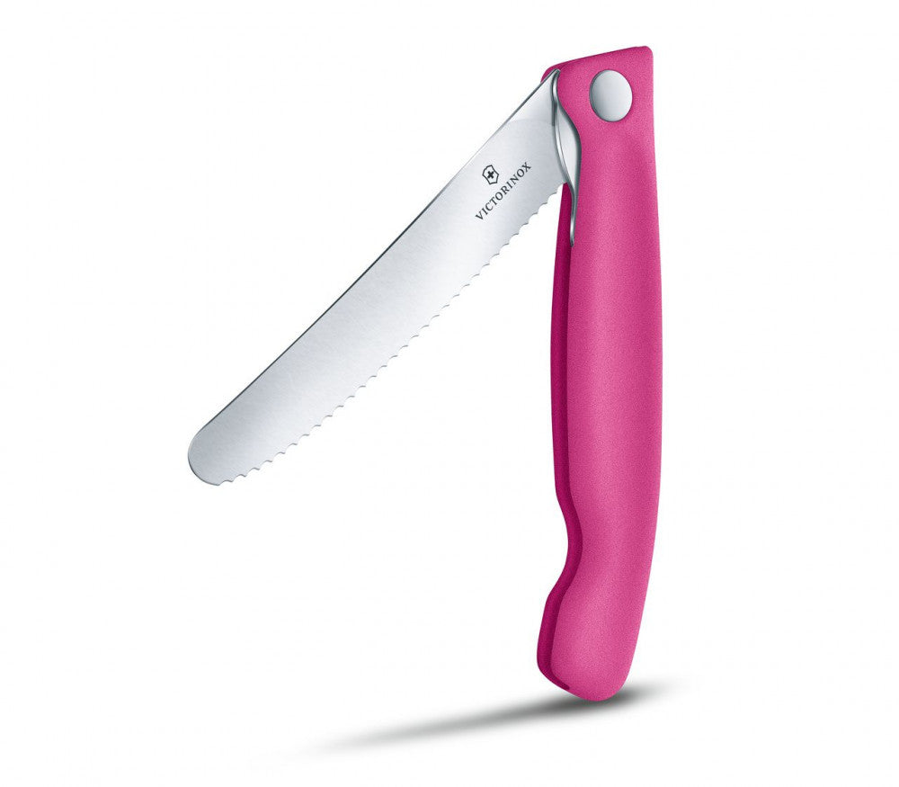 Swiss Classic Folding Knife Serrated – Pink