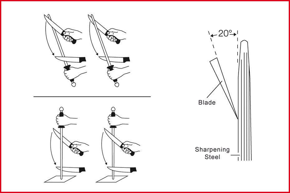 Classic Sharpening steel 26 cm Stone