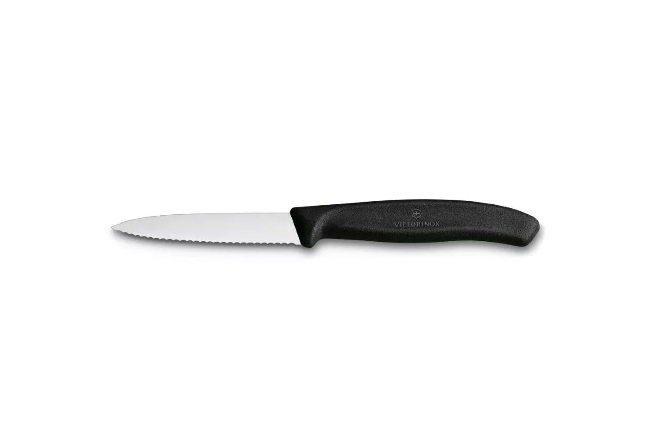 Swiss Classic Serrated Paring Knife Set, 2 Pieces – Black